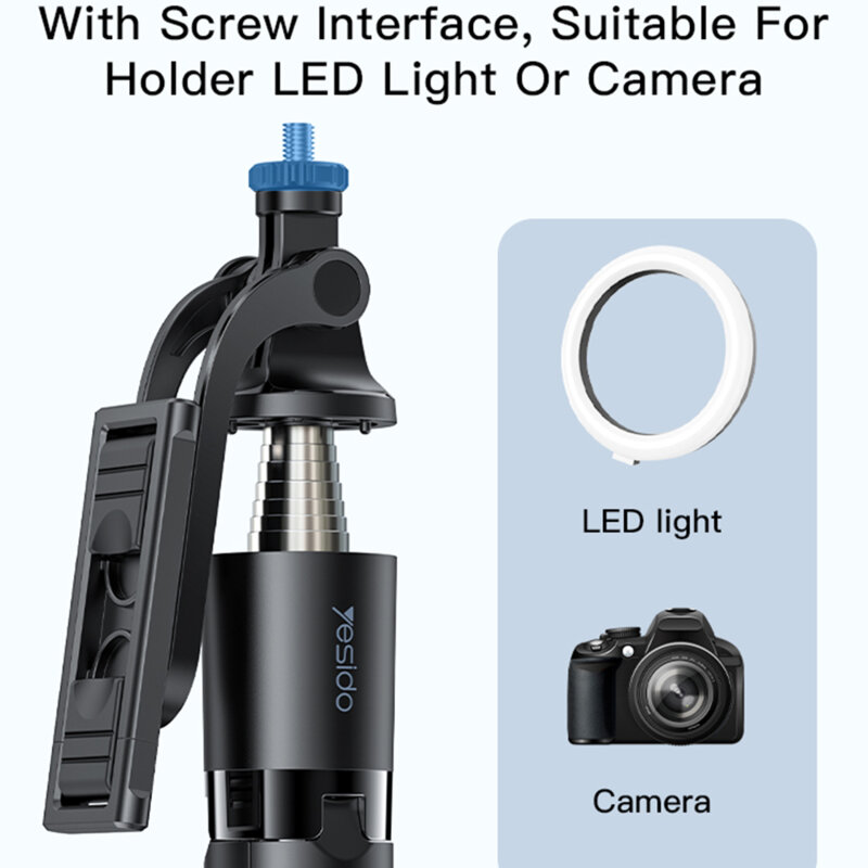 Selfie stick trepied cu telecomanda Yesido SF13, negru