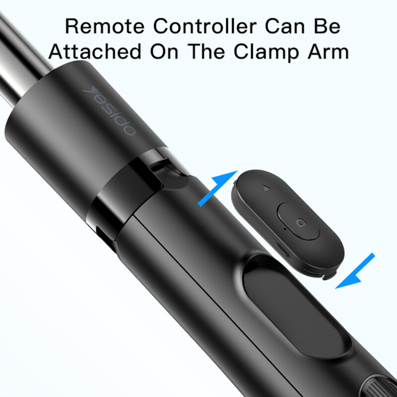 Selfie stick trepied cu telecomanda Yesido SF13, negru