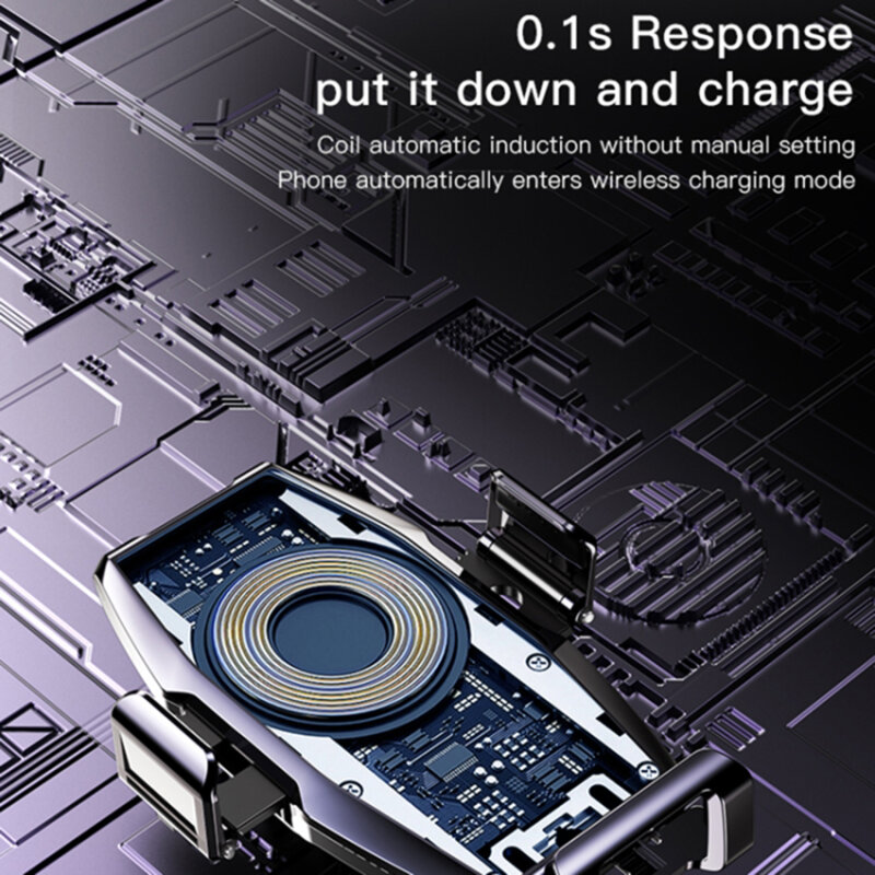 Suport telefon auto wireless universal Yesido C189, 15W, negru