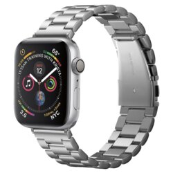 Curea Apple Watch 9 45mm Spigen Modern Fit, argintiu