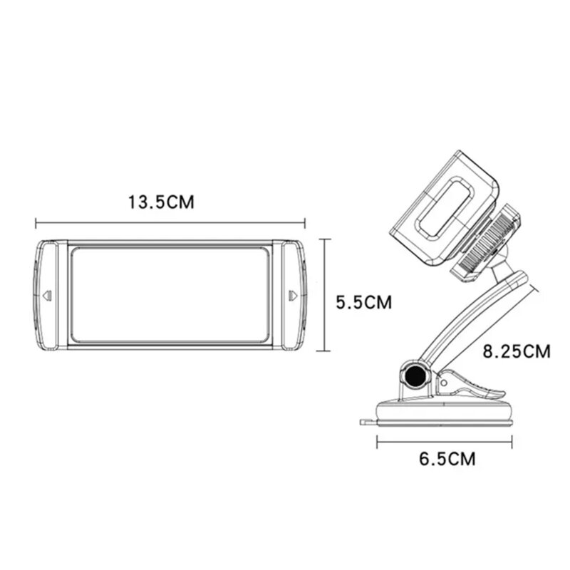 Suport auto telefon/tableta cu ventuza Yesido C171, negru