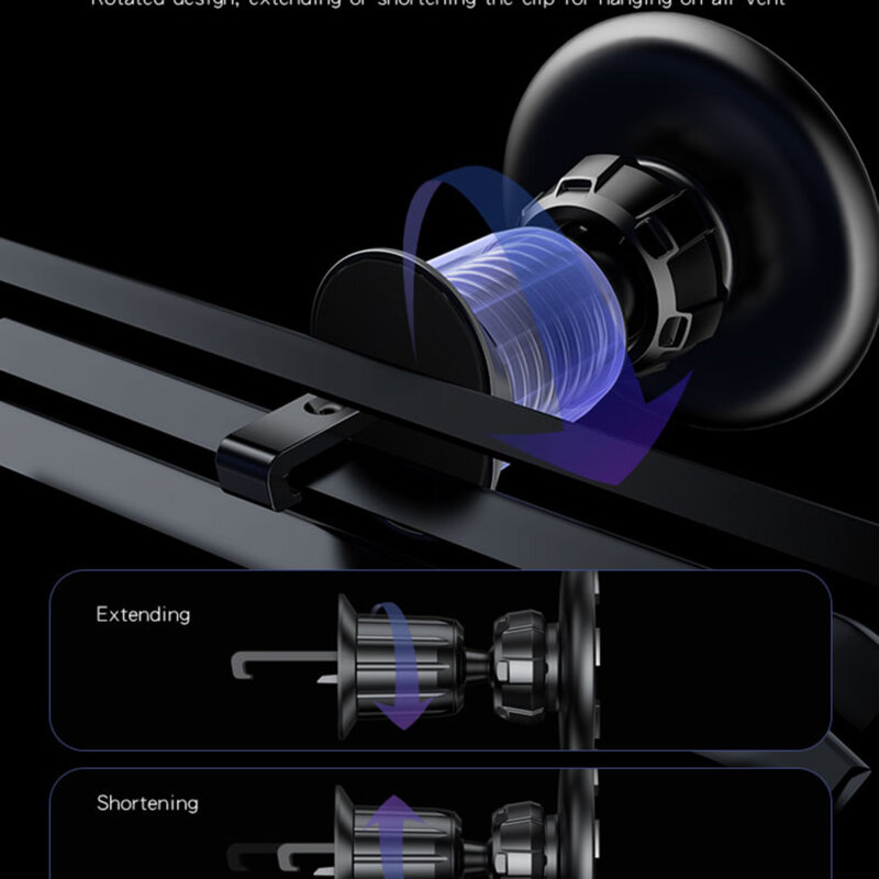 Suport telefon auto grila ventilatie Yesido C156, negru