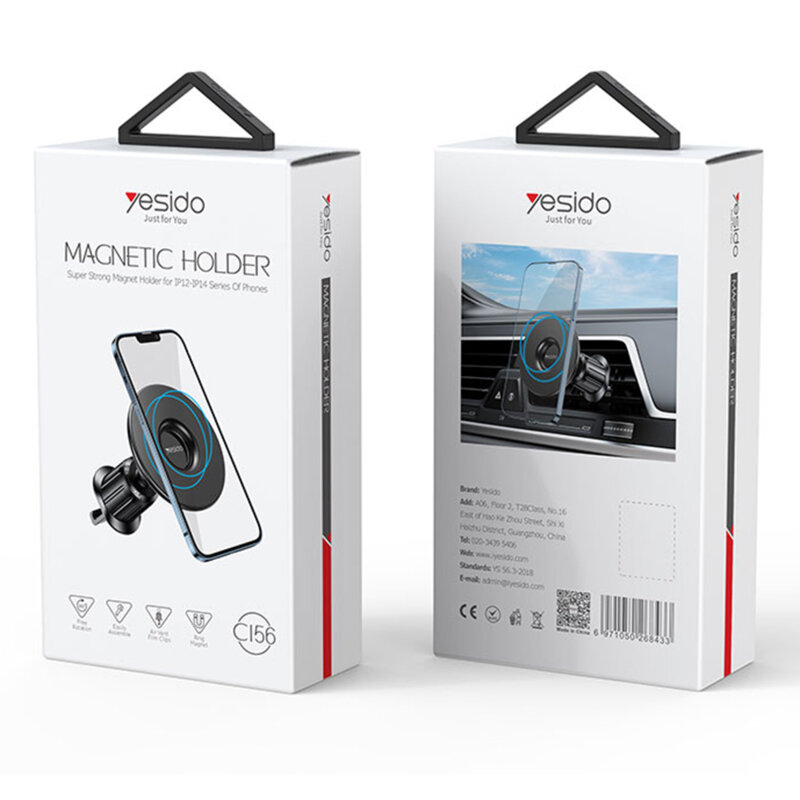 Suport telefon auto grila ventilatie Yesido C156, negru