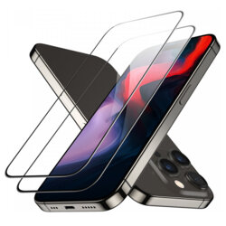 [Pachet 2x] Folie sticla iPhone 15 Pro Max ESR Tempered Glass, negru