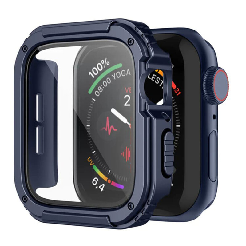 [Pachet 360°] Husa + folie Apple Watch 9 41mm Lito Armor S+, albastru