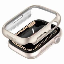 Husa Apple Watch 9 41mm Spigen Thin Fit, crem
