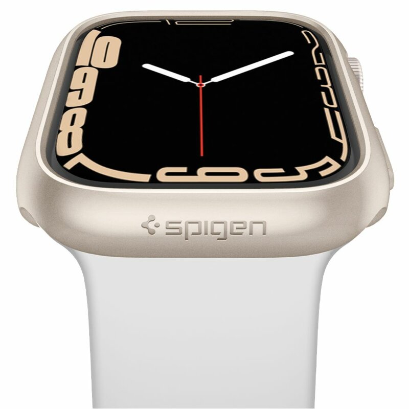 Husa Apple Watch 9 41mm Spigen Thin Fit, crem