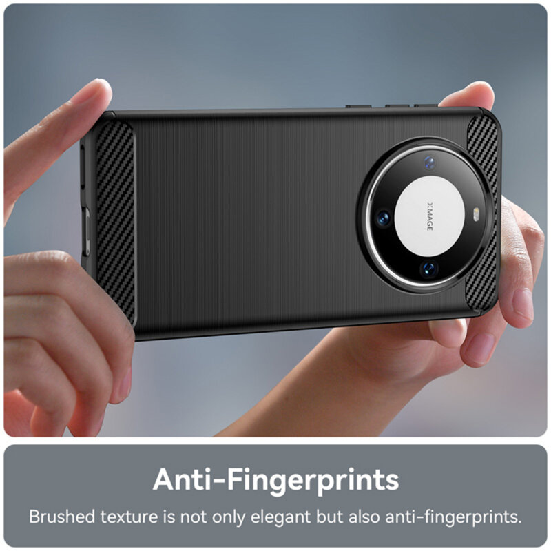 Husa Huawei Mate 60 Techsuit Carbon Silicone, negru