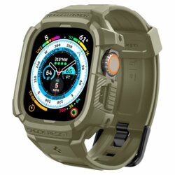 [Pachet husa + curea] Apple Watch Ultra 2 Spigen Rugged Armor Pro, kaki