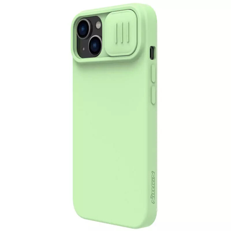 Husa iPhone 15 Plus Nillkin CamShield Silky MagSafe, verde
