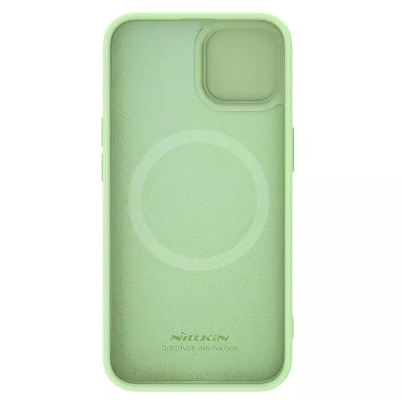 Husa iPhone 15 Plus Nillkin CamShield Silky MagSafe, verde