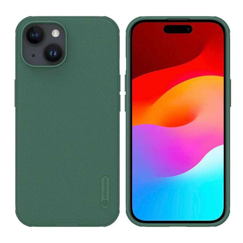 Husa iPhone 15 Plus Nillkin Super Frosted Shield, verde