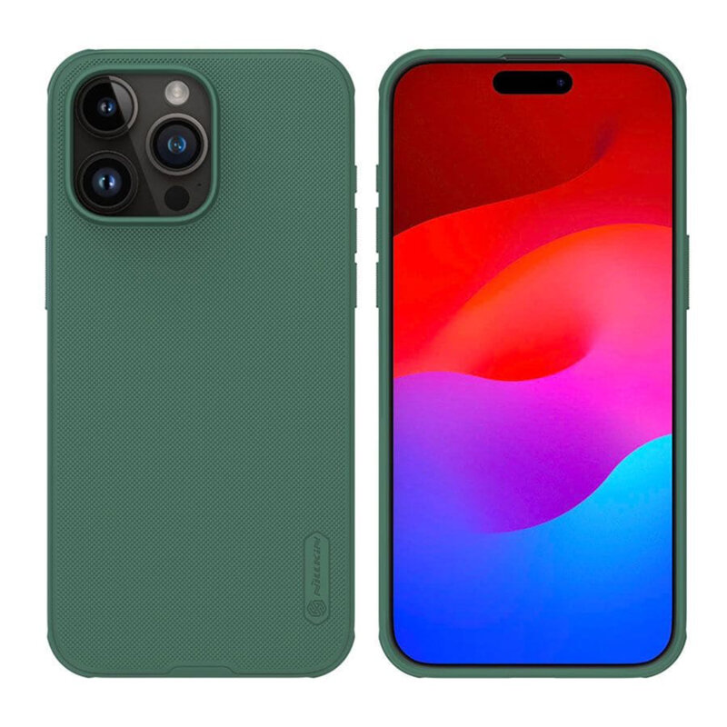 Husa iPhone 15 Pro Max Nillkin Super Frosted Shield Pro, verde