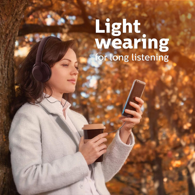 Casti on-ear cu fir 3.5mm Philips originale UH201BK/00, negru