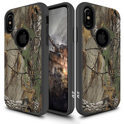 Husa iPhone X, iPhone 10 Zizo Sleek Hybrid- Woods