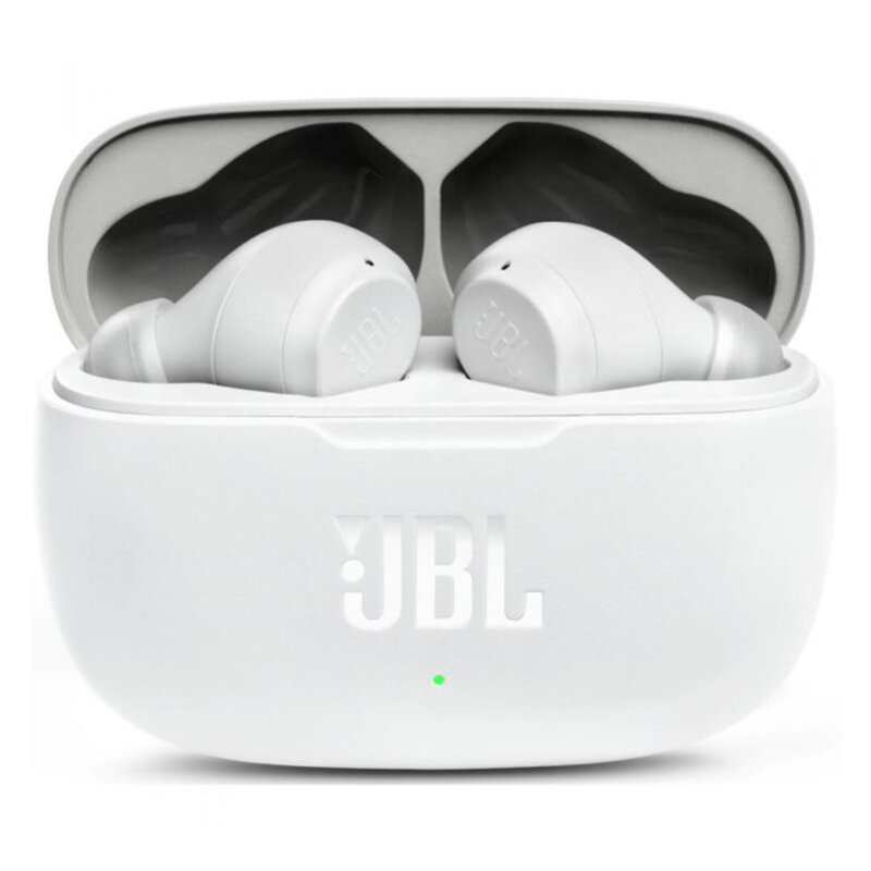 Casti in-ear Bluetooth cu microfon TWS JBL Wave 200, alb