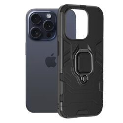 Husa iPhone 15 Pro Techsuit Silicone Shield, negru