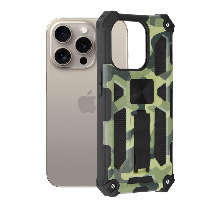 Husa iPhone 15 Pro Max Techsuit Blazor, camuflaj