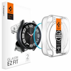 [Pachet 2x] Folie Samsung Galaxy Watch6 Classic 43mm Spigen Glas.tR EZ Fit, transparenta