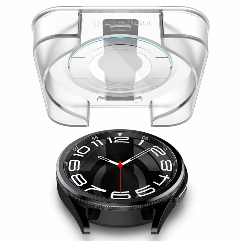 [Pachet 2x] Folie Samsung Galaxy Watch6 Classic 43mm Spigen Glas.tR EZ Fit, transparenta