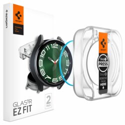 [Pachet 2x] Folie Samsung Galaxy Watch6 Classic 47mm Spigen Glas.tR EZ Fit, transparenta