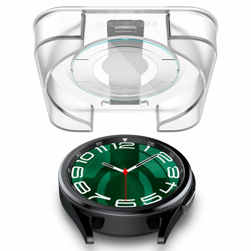 [Pachet 2x] Folie Samsung Galaxy Watch6 Classic 47mm Spigen Glas.tR EZ Fit, transparenta