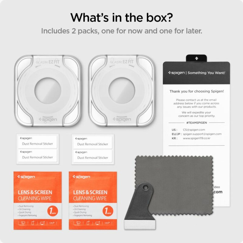 [Pachet 2x] Folie Samsung Galaxy Watch6 Classic 47mm Spigen Glas.tR EZ Fit, transparenta