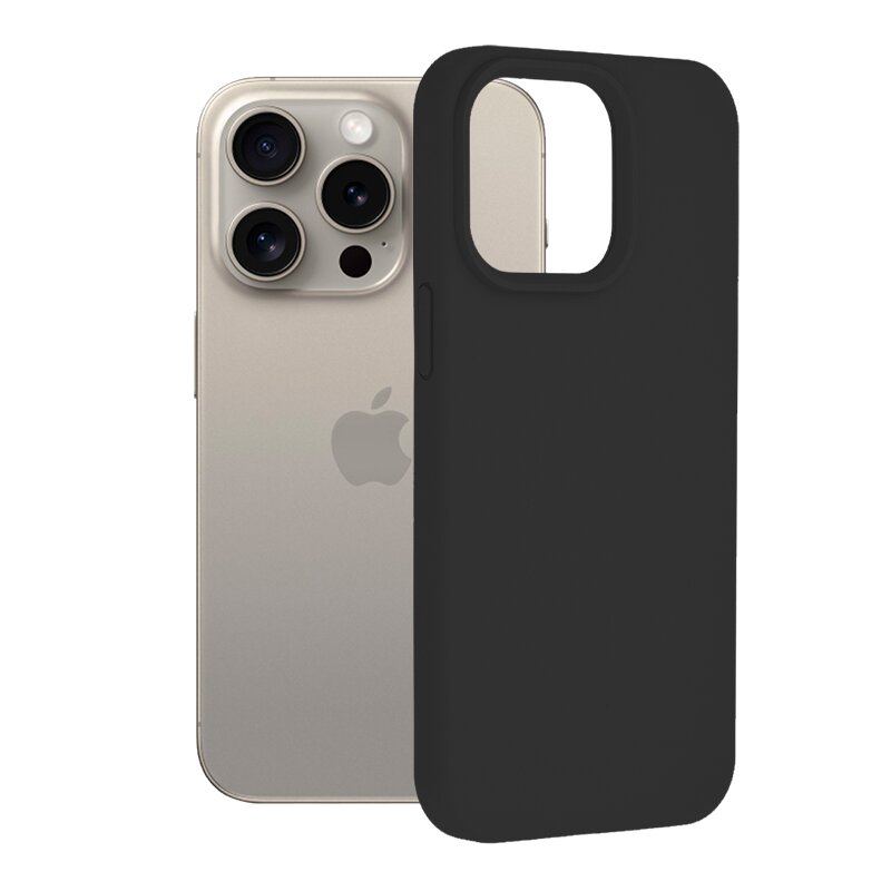Husa iPhone 15 Pro Max Techsuit Soft Edge Silicone, negru