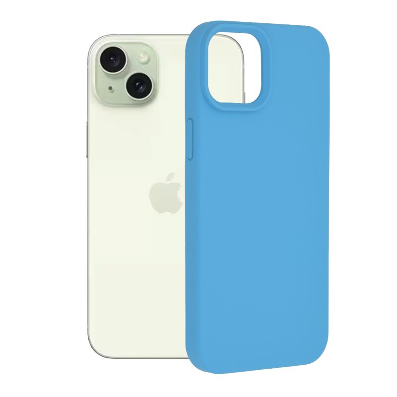 Husa iPhone 15 Plus Techsuit Soft Edge Silicone, albastru