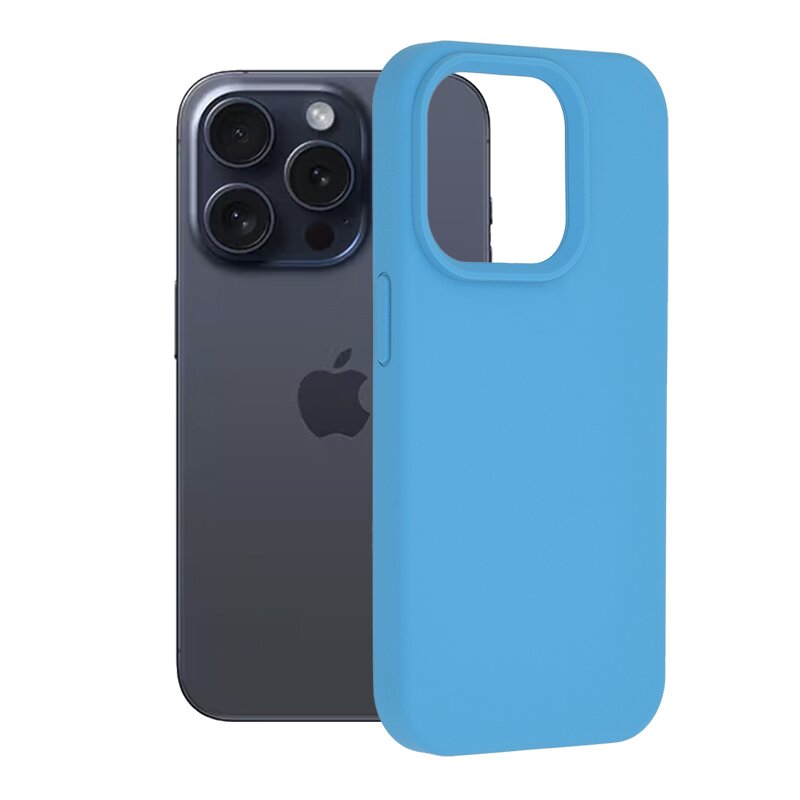 Husa iPhone 15 Pro Techsuit Soft Edge Silicone, albastru
