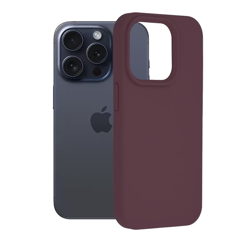 Husa iPhone 15 Pro Techsuit Soft Edge Silicone, violet