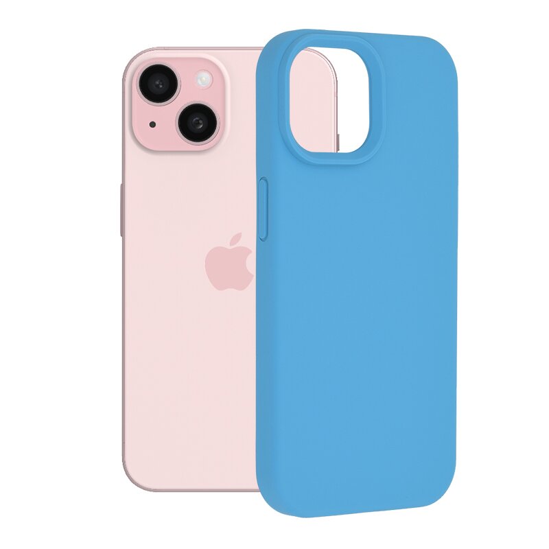 Husa iPhone 15 Techsuit Soft Edge Silicone, albastru