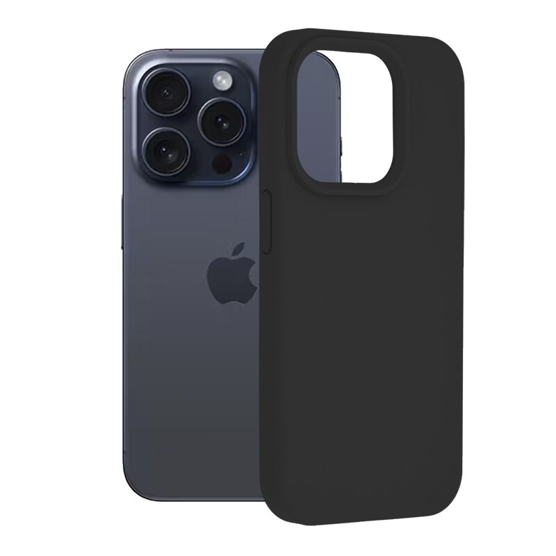 Husa iPhone 15 Pro Techsuit Soft Edge Silicone, negru