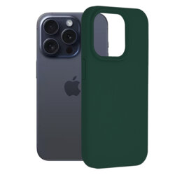 Husa iPhone 15 Pro Techsuit Soft Edge Silicone, verde