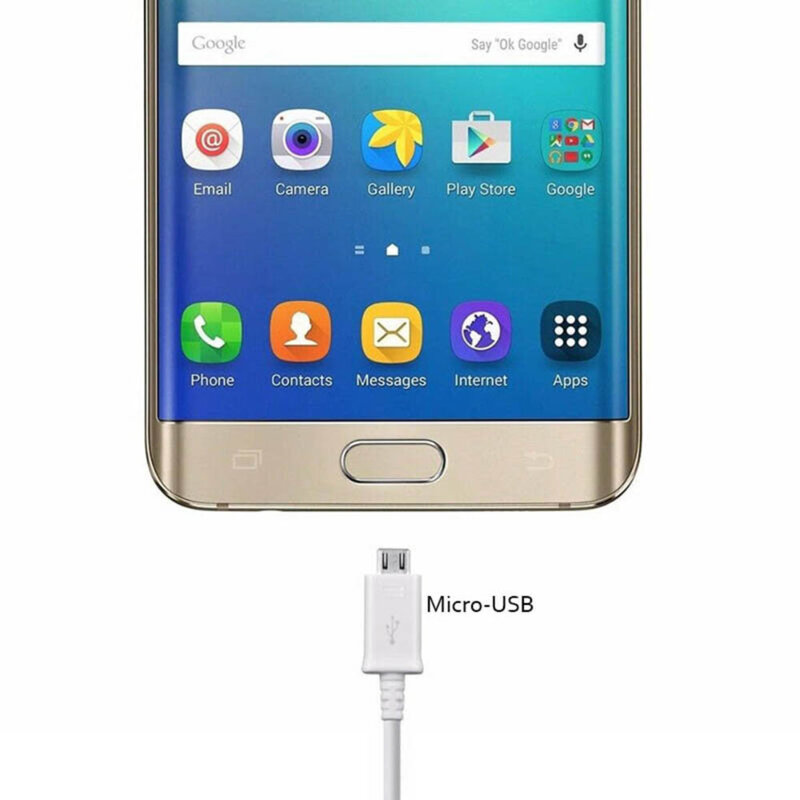 Cablu de date Samsung Micro-USB, 1m, alb, bulk, ECB-DU4AWE