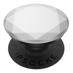 Popsockets original, suport cu functii multiple, Metallic Diamond Silver
