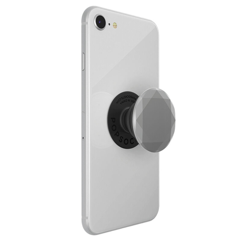 Popsockets original, suport cu functii multiple, Metallic Diamond Silver