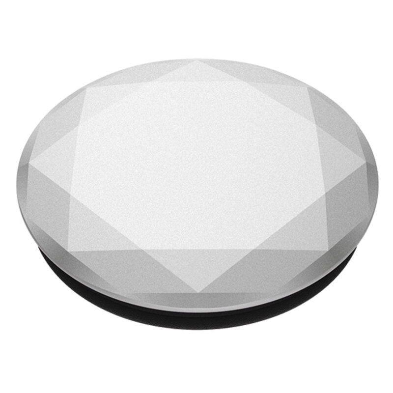 Popsockets original, suport cu functii multiple, Metallic Diamond Silver