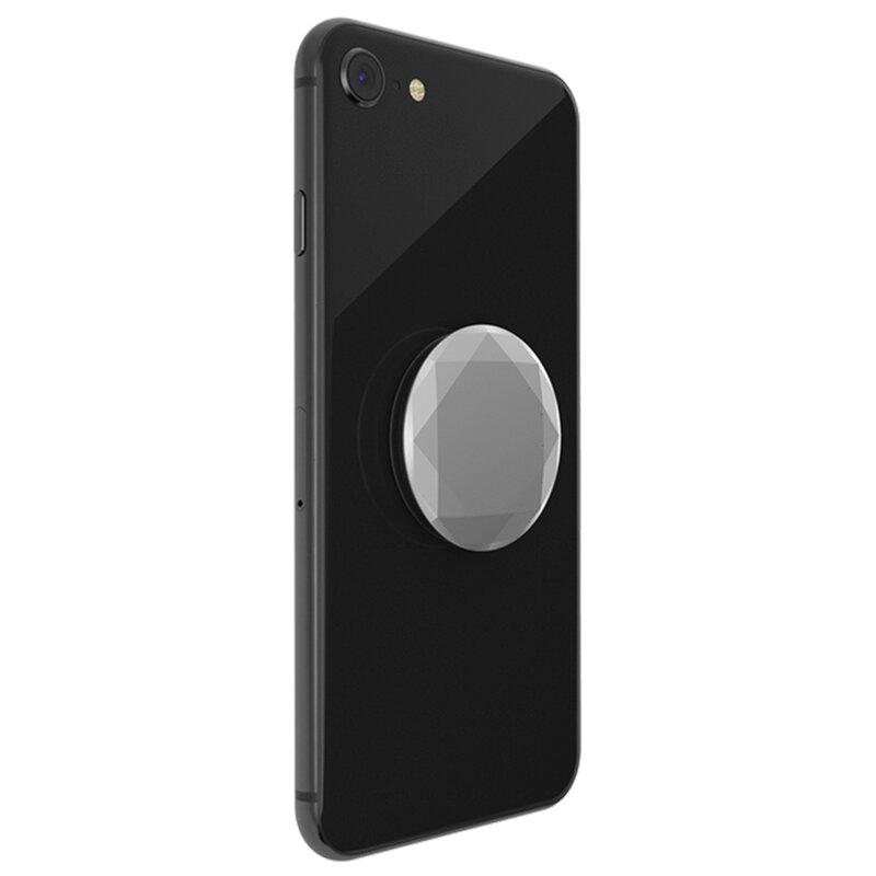 Popsockets original, suport cu functii multiple, Metallic Diamond Silver