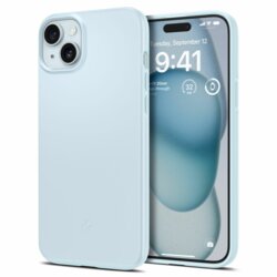 Husa iPhone 15 Spigen Thin Fit, bleu