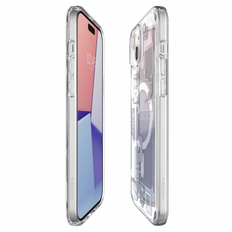 Husa iPhone 15 Spigen Ultra Hybrid MagSafe Zero One, alb