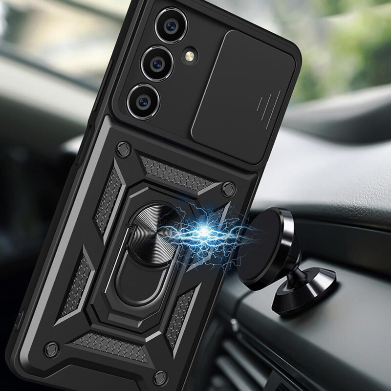 Husa Samsung Galaxy S23 FE protectie camera Techsuit CamShield Series, negru