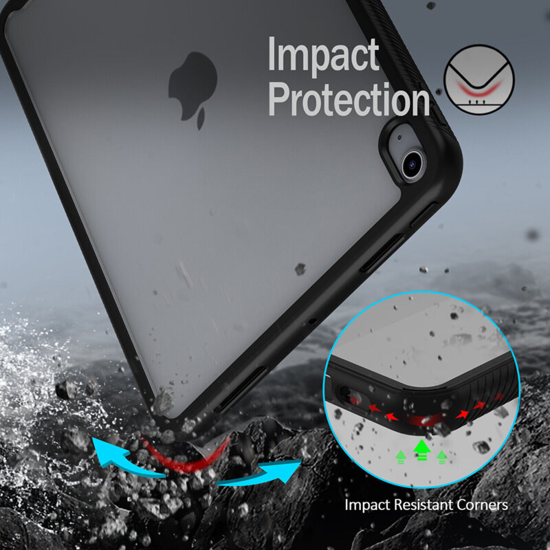 [Pachet 360°] Husa + folie iPad Air 5 (2022) Techsuit Defense, negru