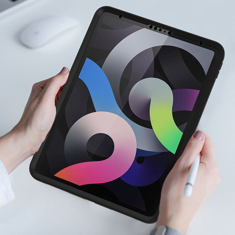 [Pachet 360°] Husa + folie iPad Air 5 (2022) Techsuit Defense, negru