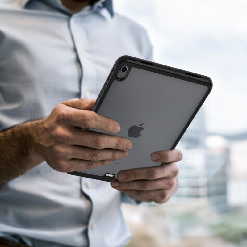 [Pachet 360°] Husa + folie iPad Air 5 (2022) Techsuit Defense, negru