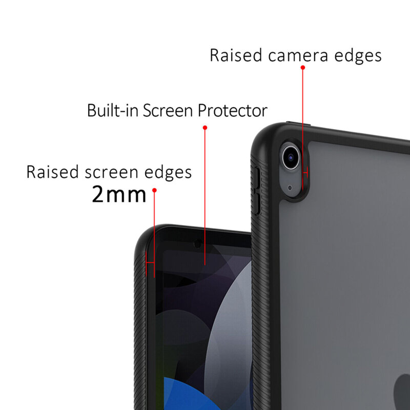 [Pachet 360°] Husa + folie iPad Air 5 (2022) Techsuit Defense, negru