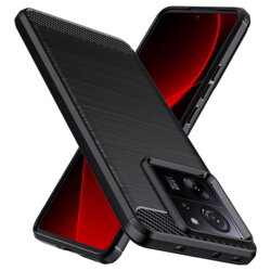 Husa Xiaomi 13T Techsuit Carbon Silicone, negru