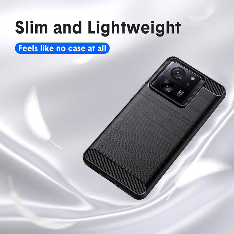 Husa Xiaomi 13T Pro Techsuit Carbon Silicone, negru