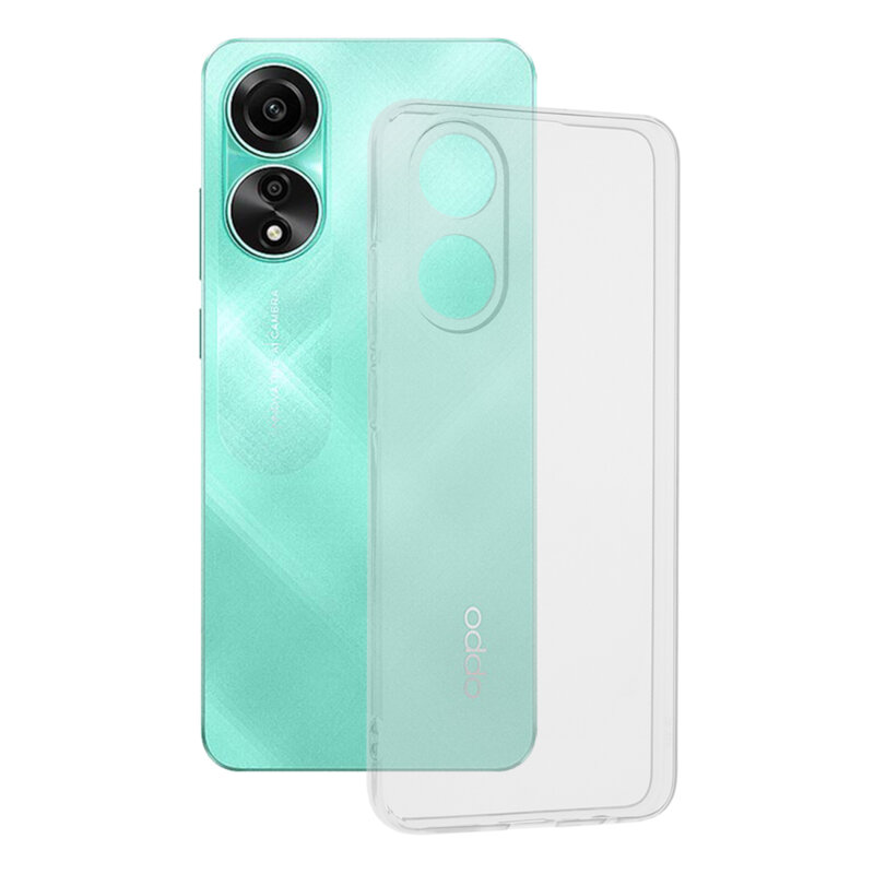 Husa Oppo A78 4G Techsuit Clear Silicone, transparenta