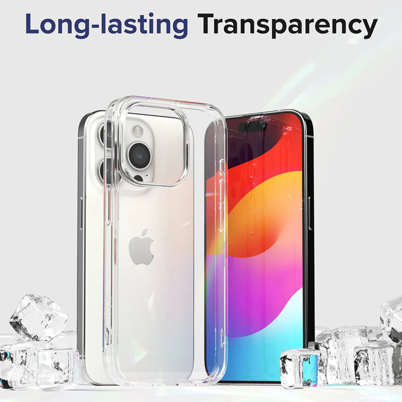 Husa iPhone 15 Pro Ringke Fusion, transparenta